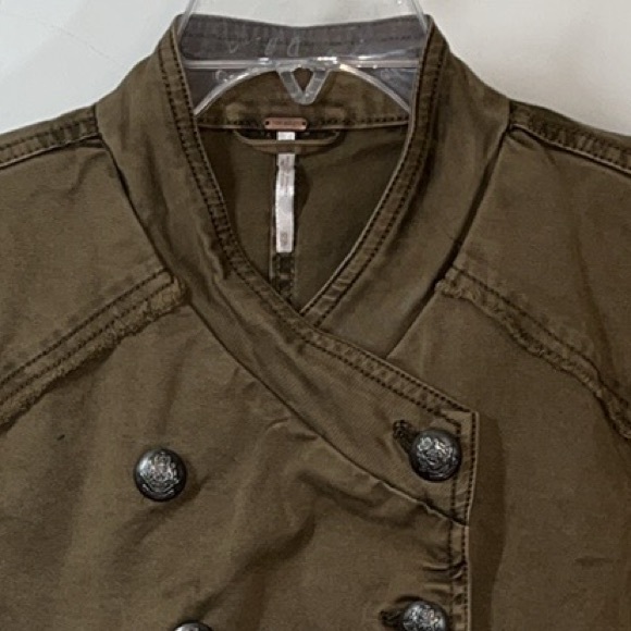 Free People Boho Military Peplum Jacket Size XSmall - Picture 4 of 11